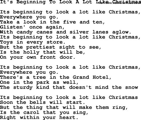 it's beginning to look a lot like christmas lyrics